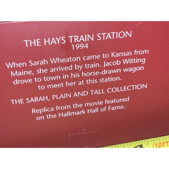 Hallmark Sarah Plain and Tall Hays Train Station House Building - Picture 15 of 15